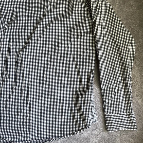 VTG J. Crew Shirt Mens Large Blue Checkered Classic Button Up Collared Preppy - Picture 12 of 15